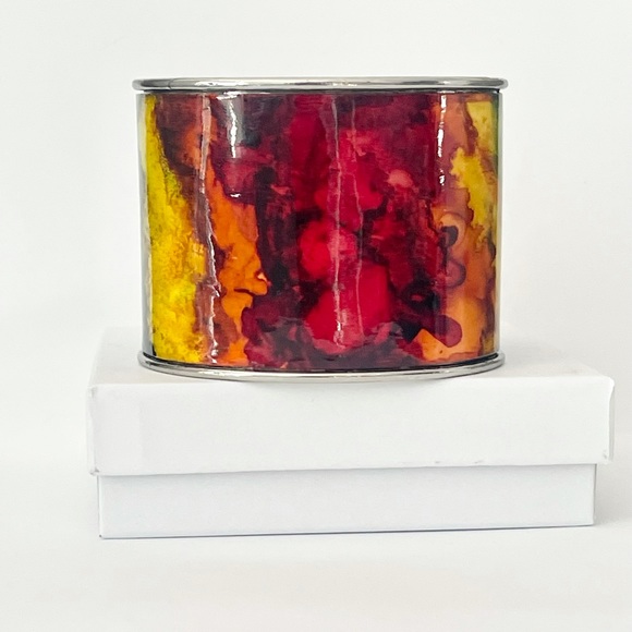 Abstract Rainbow Cuff Bracelet - Picture 4 of 12